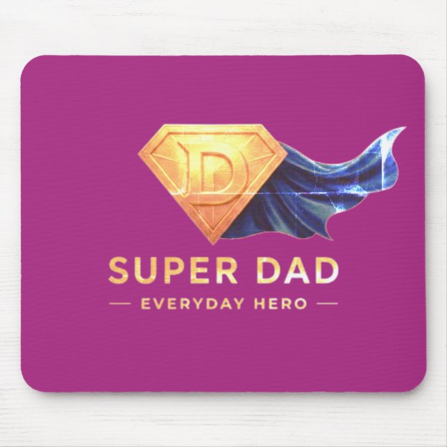 Minimal Superhero Father’s Day Design Mouse Pad (Front)