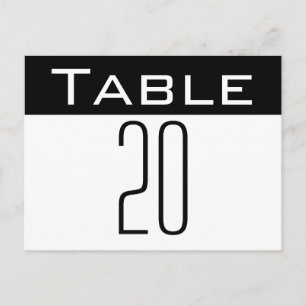Minimal Table Number Postcard
