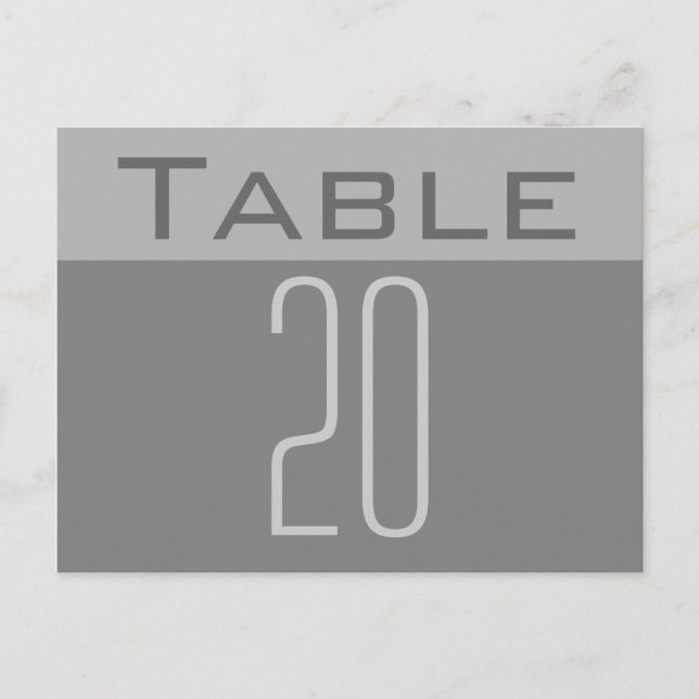 Minimal Table Number Postcard (Front)