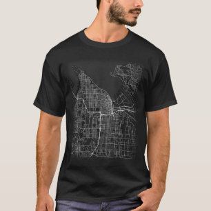 Minimal Tacoma city map (LARGE PRINT) T-Shirt