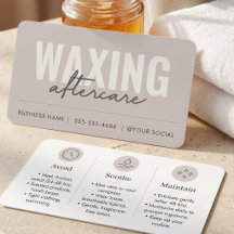 Minimal Taupe Waxing Aftercare Care Guide