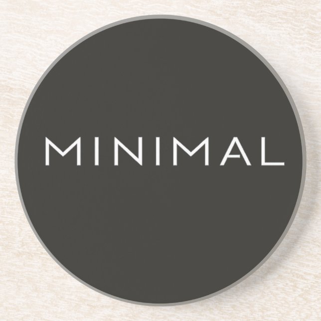 Minimal Text Design – Clean Aesthetic Typography Coaster (Front)