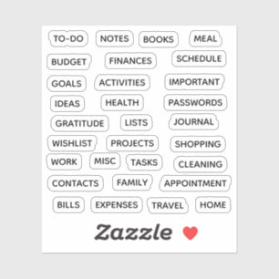Minimal Text Planner Tab Label Binder Divider Tab 