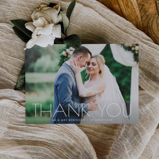 minimal text wedding thank you card (Creator Uploaded)