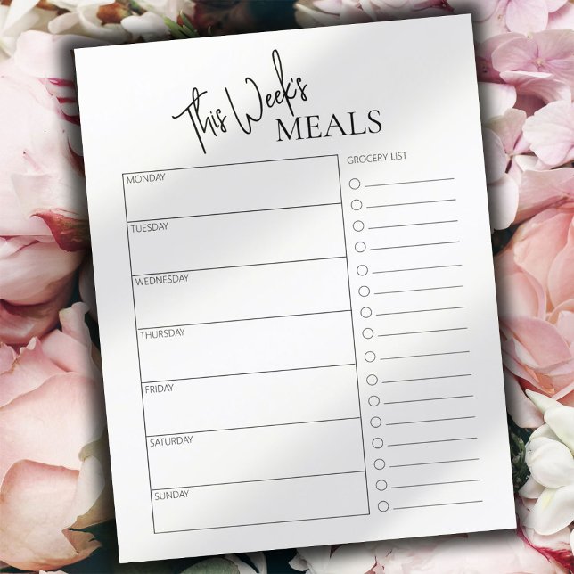 Minimal Text Weekly Meal Planner (Creator Uploaded)