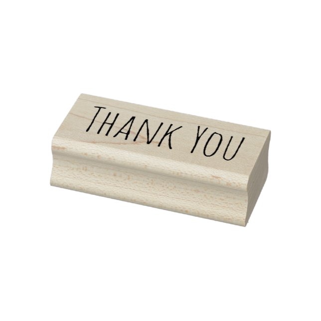 Minimal Thank You Rubber Stamp (Stamp)