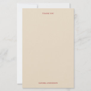 Minimal Thank You Stationery