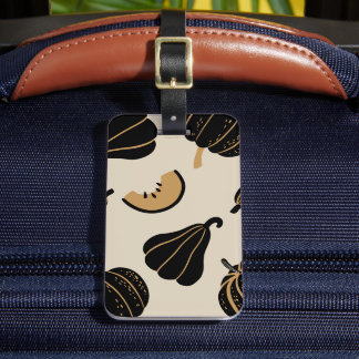 Minimal Thanksgiving Fall Pattern Luggage Tag