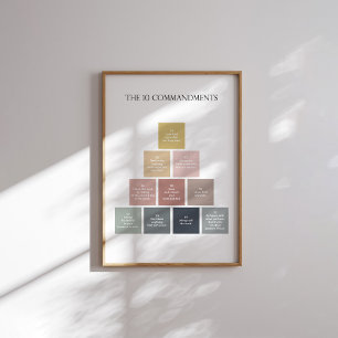 Minimal the 10 commandments poster