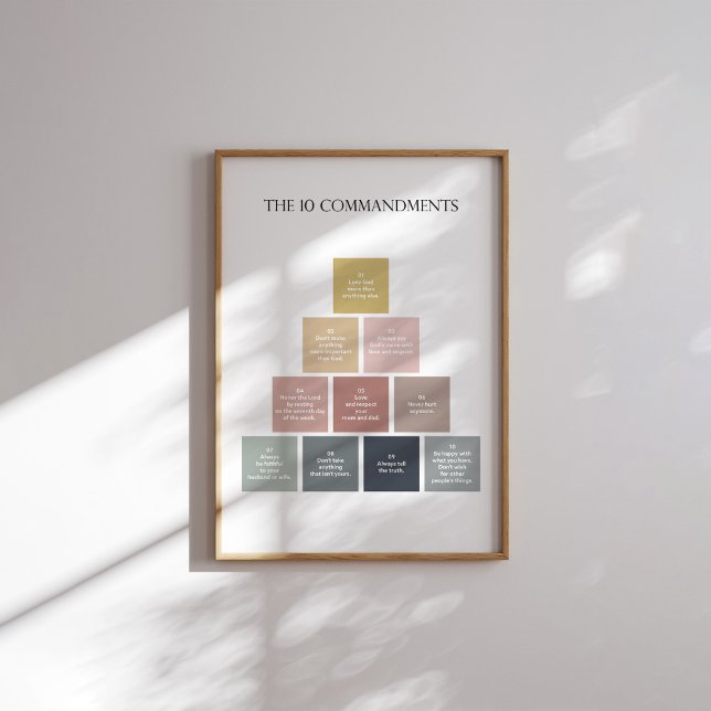 Minimal the 10 commandments poster (Creator Uploaded)