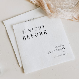 Minimal The Night Before Rehearsal Dinner Napkin