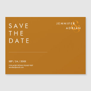 Minimal Tiger’s Eye Modern Wedding Save The Date