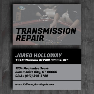 Minimal Transmission Repair Specialist Business Card