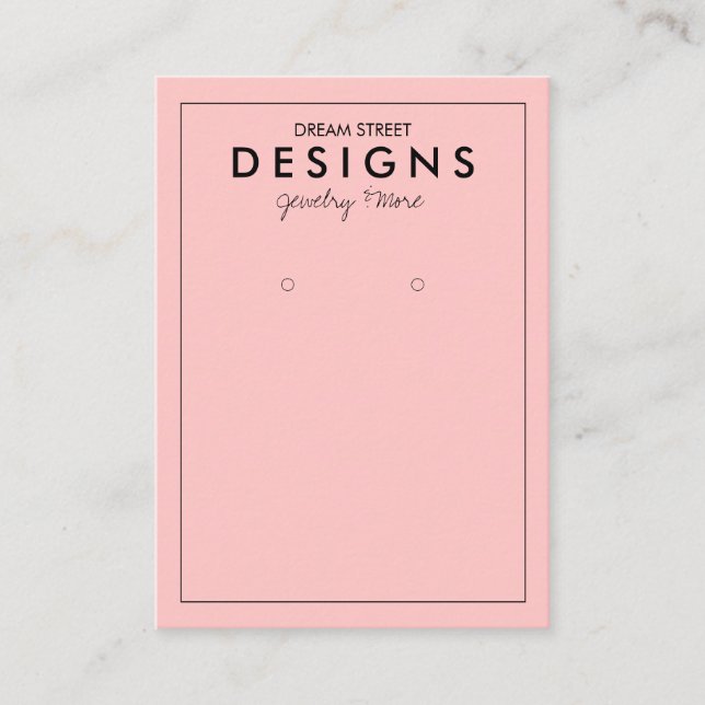 Minimal Trendy Earring Display Card (Front)