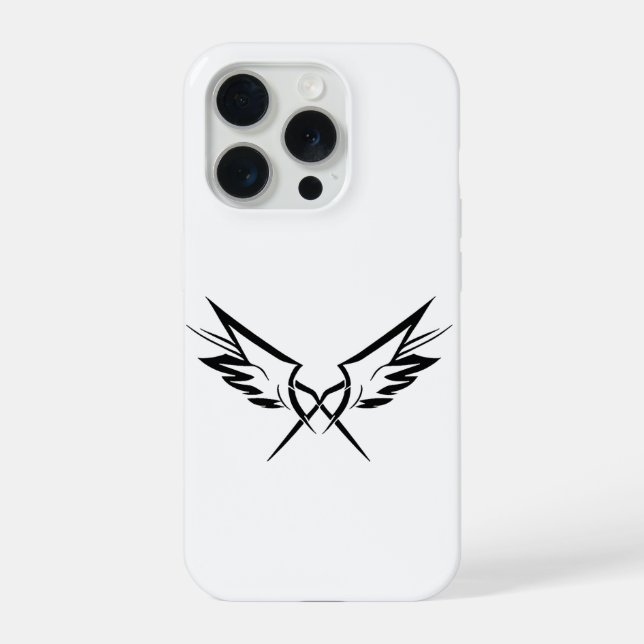  Minimal Tribal Wings iPhone 15 Pro Case (Back)