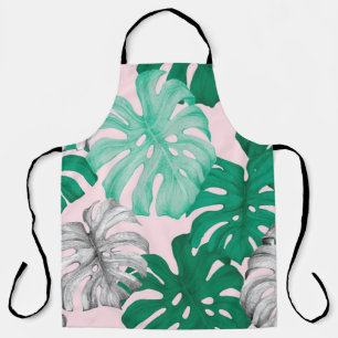 Minimal Tropical Monstera Duo-Tone Apron