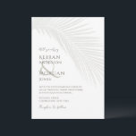 Minimal Tropical Palm Leaf Boho Beach Wedding Invitation<br><div class="desc">Elegant and stylish Tropical Minimal Palm Leaf Boho Beach Wedding Invitation, exclusively designed for Zazzle! Capture the essence of a tropical paradise with our chic and modern wedding invitation. The vintage palm leaf combined with a beautiful font pairing, creates a unique and sophisticated look that is perfect for your special...</div>