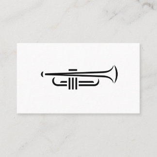 Minimal Trumpet Logo Business Cards