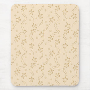 Minimal Turtle Trail Pattern Mouse Pad