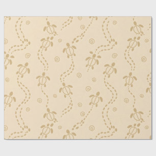 Minimal Turtle Trail Pattern Wrapping Paper