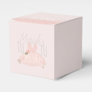 Minimal Tutu Girl's Birthday Turning Two Glitter  Favour Box