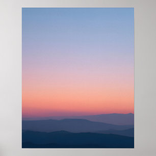 Minimal Twilight Sky Landscape Art Print