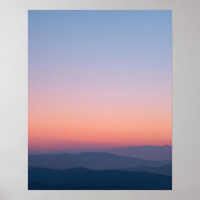 Minimal Twilight Sky Landscape Art Print (Front)