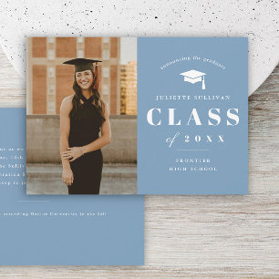Minimal Type Photo Graduation Party Invitation