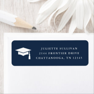 Minimal Type Photo Graduation Return Address Label