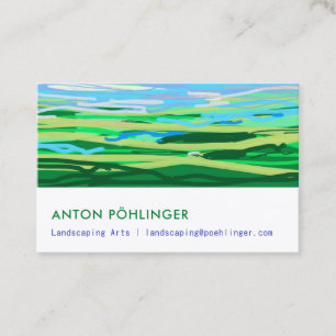 Minimal Typo maximal abstract colours no black Business Card