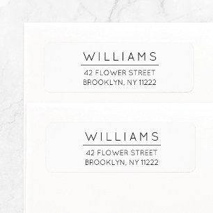 Minimal Typography 01. Return Address Label