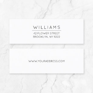 Minimal Typography Address 01 . Mini Business Card