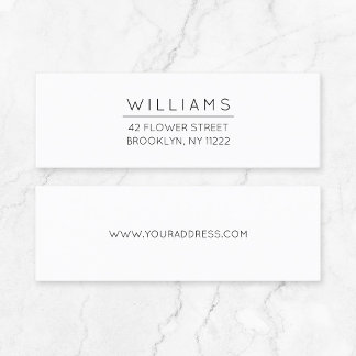 Minimal Typography Address 01 . Mini Business Card