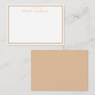 Minimal Typography Casual Script Pastel Orange Card