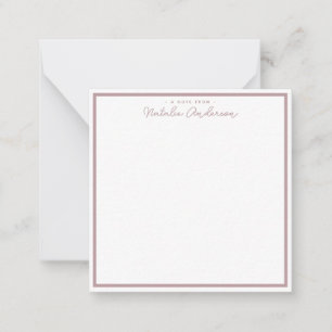 Minimal Typography Casual Script Pastel Rose Card