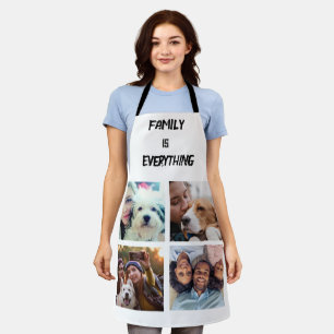 Minimal Typography Custom Collage Photo  Apron