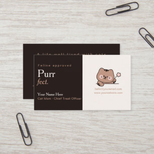 Minimal Typography Elegant Business Card purrfect