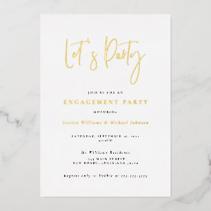 Minimal Typography Engagement Party