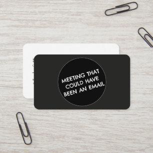 Minimal Typography Minimal Business Card meeting