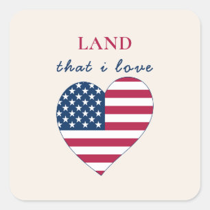 Minimal Typography Modern Patriotic Sticker