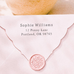 Minimal Typography Name & Surname Return Address Rubber Stamp
