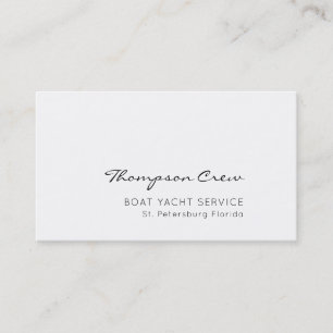Minimal Typography Nautical Sailing Crew Name Business Card