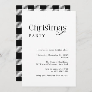 Minimal Typography Retro Christmas Party Invitation