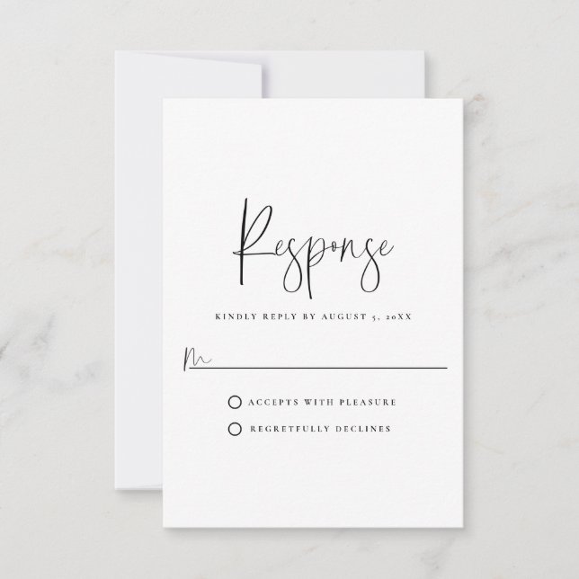 Minimal Typography RSVP Card (Front)
