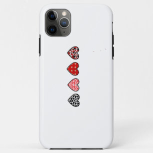 minimal valentine hearts / “cute love pattern” iPhone 11 pro max case