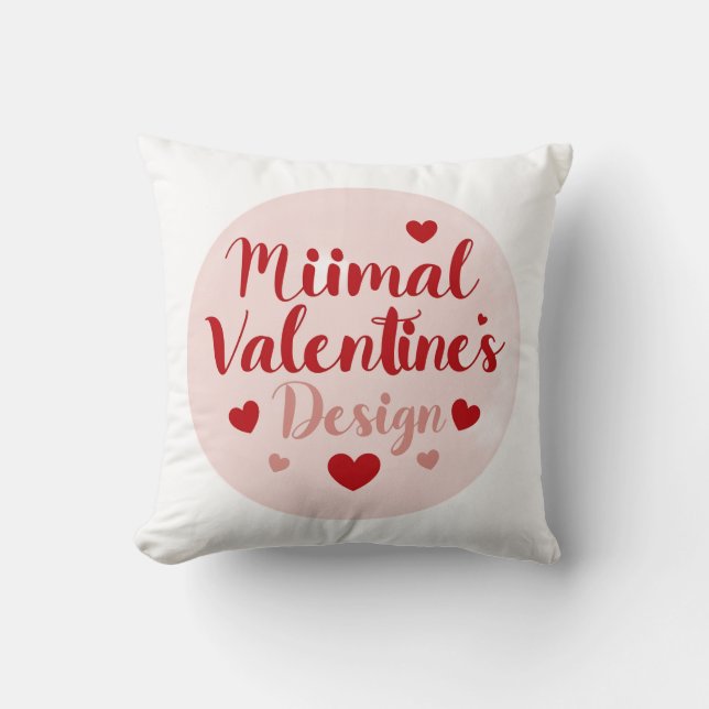 Minimal Valentine’s Day Love Typography Design | R Cushion (Front)