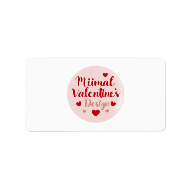 Minimal Valentine’s Day Love Typography Design | R Label (Front)