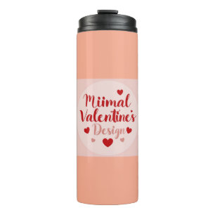 Minimal Valentine’s Day Love Typography Design   R Thermal Tumbler