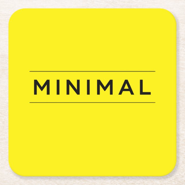 Minimal Vibes Square Paper Coaster (Front)