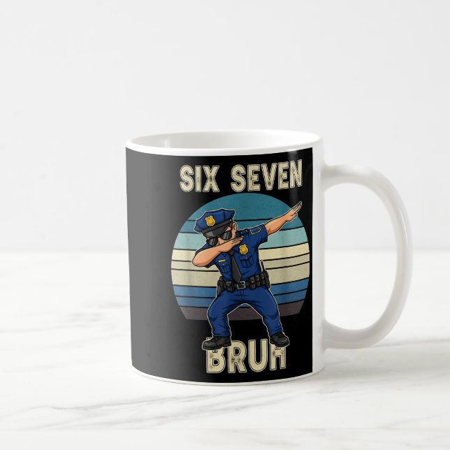 Minimal Vintage 67 Meme Six Seven Coffee Mug (Right)